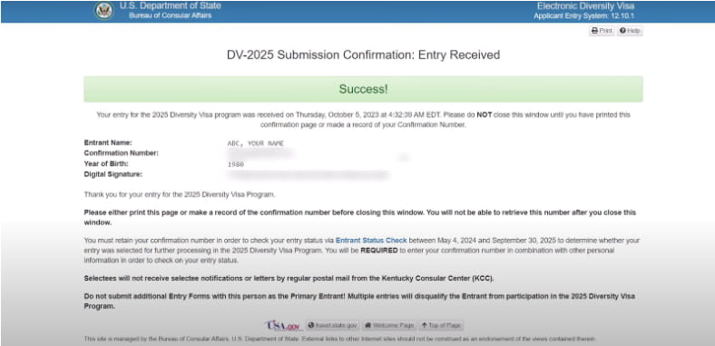 Save your confirmation number Save your confirmation number
