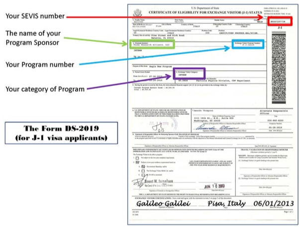 DS-2019 Certificate of Eligibility DS-2019 Certificate of Eligibility