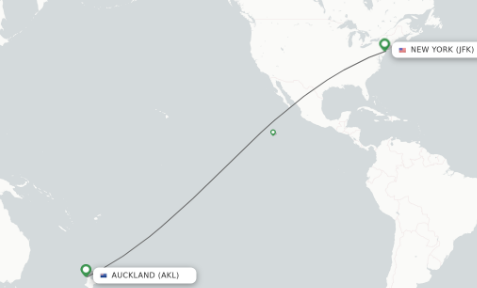 Auckland (AKL) → New York (JFK) Auckland (AKL) → New York (JFK)