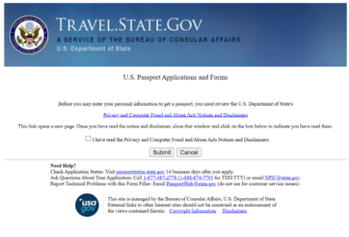 Passport Application Form